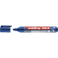 Маркер для белых досок edding 363, скошенный наконечник, 1-5 мм Синий
