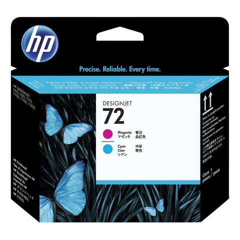 Головка печатающая для плоттера HP (C9383A) Designjet T610/795/1100 и др,. №72, пурпурная и голубая, оригинальная по низкой цене оптом 
