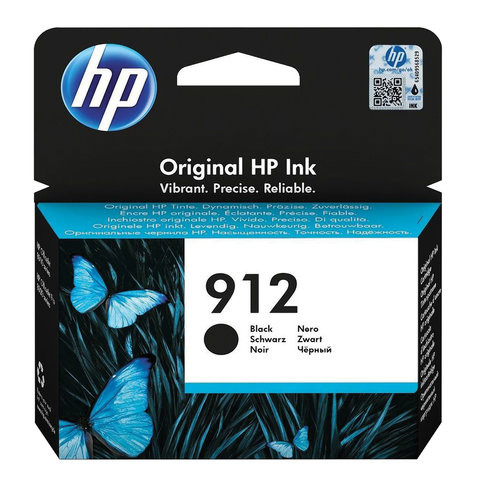 Картридж струйный HP (3YL80AE) для HP OfficeJet Pro 8023, №912 черный, ресурс 300 страниц, оригинальный по низкой цене оптом 