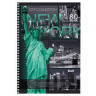Тетрадь А4, 80 л., HATBER, спираль, клетка, выборочный лак, "CITY COLLECTION" ("ГОРОДА") (4 вида), 80Т4вмB1сп, T51177 по низкой цене оптом Краснодар, Москва, Уфа, Казань, Барнаул, Владивосток, Хабаровск, Сахалин, Красноярск, Екатеренбург, 