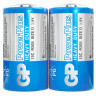 Батарейки КОМПЛЕКТ 2 шт. GP PowerPlus D (13C), солевые, в пленке, 13CEBRA-2S2 по низкой цене оптом 