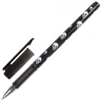 Ручка шариковая BRAUBERG "Черепа", СИНЯЯ, корпус с печатью, узел 0,7 мм, линия письма 0,35 мм, 141536
