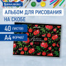 Альбом д/рис. А4 40л., скоба, глянцевый лак, BRAUBERG, 205х290мм, Гранаты, (2 вида), 106705 по низкой цене оптом Краснодар, Москва, Уфа, Казань, Барнаул, Владивосток, Хабаровск, Сахалин, Красноярск, Екатеренбург, 