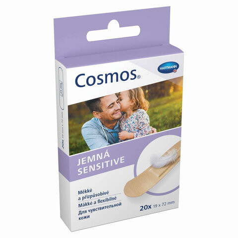 Набор пластырей 20 шт. COSMOS SENSITIVE, для чувствительной кожи, 1,9х7,2 см, европодвес, 535323 по низкой цене оптом 