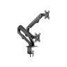 Кронштейн для двух мониторов настольный VESA 75х75, 100х100, 17"-27", до 14 кг, SONNEN MOTION, 455945 по низкой цене оптом Краснодар, Москва, Уфа, Казань, Барнаул, Владивосток, Хабаровск, Сахалин, Красноярск, Екатеренбург, 