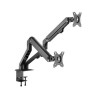 Кронштейн для двух мониторов настольный VESA 75х75, 100х100, 17"-27", до 14 кг, SONNEN MOTION, 455945 по низкой цене оптом Краснодар, Москва, Уфа, Казань, Барнаул, Владивосток, Хабаровск, Сахалин, Красноярск, Екатеренбург, 