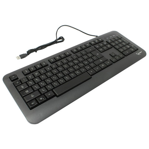 Клавиатура проводная с подсветкой клавиш GEMBIRD KB-230L, USB, 104 клавиши, с подсветкой, черная по низкой цене оптом Краснодар, Москва, Уфа, Казань, Барнаул, Владивосток, Хабаровск, Сахалин, Красноярск, Екатеренбург, 