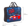 Папка на молнии с ручками BRAUBERG, А4, 1 отделение, ткань, ширина 80 мм, "Racing Car", 229403 по низкой цене оптом 