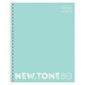 Тетрадь А5 80 л. HATBER Premium гребень, клетка, глянцевая ламинация, "NEWtone PASTEL Мята", 80Т5лA1гр_05039 по низкой цене оптом 