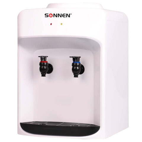 Кулер для воды SONNEN TSE-02WT, настольный, НАГРЕВ/ОХЛАЖДЕНИЕ ЭЛЕКТРОННОЕ, 2 крана, белый, 455413 по низкой цене оптом Краснодар, Москва, Уфа, Казань, Барнаул, Владивосток, Хабаровск, Сахалин, Красноярск, Екатеренбург, 