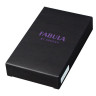Визитница карманная FABULA "Kansas" на 40 визитных карт, натуральная кожа, отстрочка, кнопка, черная, V.22.TX по низкой цене оптом 