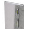 Ежедневник недатированный А5 145х215мм BRAUBERG Stitch, под кожу, магнит, 160л, серый, 116591 по низкой цене оптом 