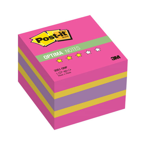 Блок самоклеящийся (стикер) POST-IT ORIGINAL "Осень", 51х51 мм, 400 л., ассорти, 2051-ONP по низкой цене оптом 