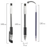 Ручка гелевая с грипом STAFF Basic Needle, ЧЕРНАЯ, игольчатый узел 0,5 мм, линия письма 0,35 мм, 143679 по низкой цене оптом Краснодар, Москва, Уфа, Казань, Барнаул, Владивосток, Хабаровск, Сахалин, Красноярск, Екатеренбург, 