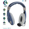 Наушники с микрофоном (гарнитура) DEFENDER Gryphon HN-750, проводная, 2 м, синяя, 63748