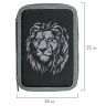Пенал BRAUBERG, 2 отделения, полиэстер, 21х14 см, Savage lion, 272331 по низкой цене оптом 