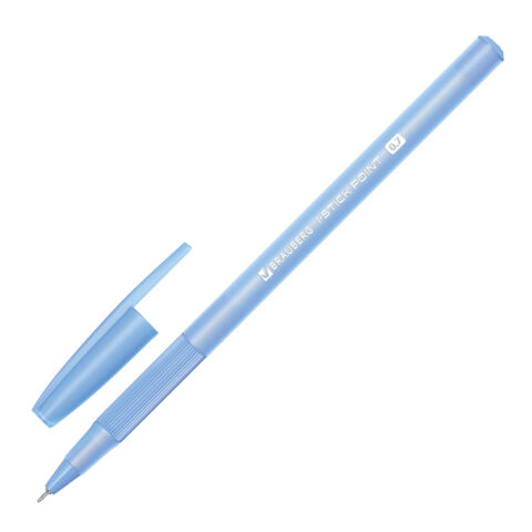 Ручка шариковая с грипом BRAUBERG "i-STICK POINT LIGHT BLUE", СИНЯЯ, пишущий узел 0,7 мм, линия письма 0,35 мм, 144383 по низкой цене оптом Ручка шариковая с грипом BRAUBERG "i-STICK POINT LIGHT BLUE", СИНЯЯ, пишущий узел 0,7 мм, линия письма 0,35 мм, 144383 по низкой цене оптом