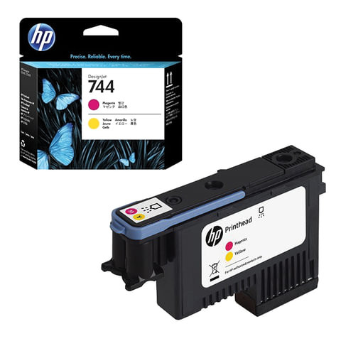 Головка печатающая для плоттера HP (F9J87A) Designjet Z2600/Z5600, №744, пурпурный/желтый, оригинальный по низкой цене оптом 