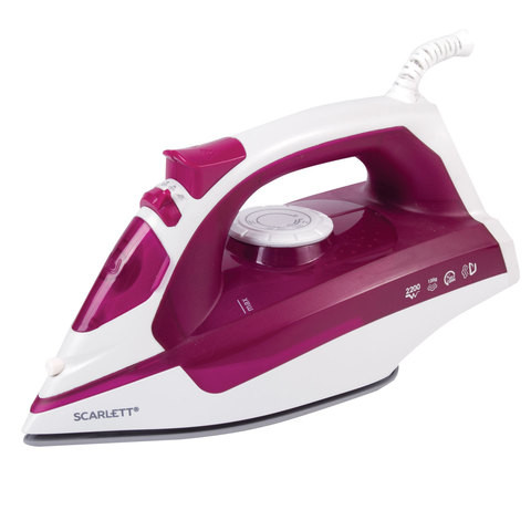 Утюг SCARLETT SC-SI30K25, 2200 Вт, керамическое покрытие, антинакипь, самоочистка, розовый по низкой цене оптом 