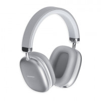 Наушники беспроводные накладные полноразмерные раздвижные мультирежимные, SONNEN HP-B12S, BT 5.1, серебристые, 514127