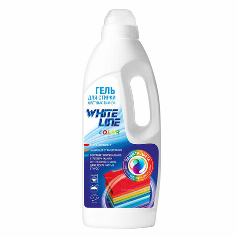 Гель для стирки цветных тканей 1л WHITE LINE Color, ш/к 64683, WL-01 по низкой цене оптом 
