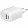 Зарядное устройство быстрое сетевое (220 В) USB QC3.0+Type-C PD 20 Вт, 3 А, RED LINE, УТ000036039 по низкой цене оптом 