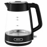 Чайник CENTEK CT-1014, 1,7 л, 2200 Вт, закрытый нагревательный элемент, стекло, черный, CT-1014 Black по низкой цене оптом 