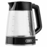 Чайник CENTEK CT-1014, 1,7 л, 2200 Вт, закрытый нагревательный элемент, стекло, черный, CT-1014 Black по низкой цене оптом 
