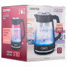 Чайник CENTEK CT-1014, 1,7 л, 2200 Вт, закрытый нагревательный элемент, стекло, черный, CT-1014 Black по низкой цене оптом 