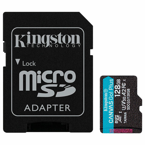 Карта памяти microSDXC 128GB KINGSTON Canvas Go!Plus,UHS-I U3, 170 Мб/с (class 10),ад, SDCG3/128Gb по низкой цене оптом Краснодар, Москва, Уфа, Казань, Барнаул, Владивосток, Хабаровск, Сахалин, Красноярск, Екатеренбург, 