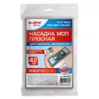 Насадка МОП плоская для швабры/держателя 42см, карманы, плотная микрофибра, Laima Home, 606797, OF HY0128