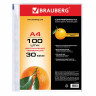 Папки-файлы перфорированные, А4, BRAUBERG, комплект 100 шт., матовые, 30 мкм, 221991 по низкой цене оптом 