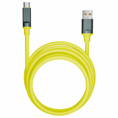 Кабель BOLD USB -TypeC 1 м 3А, SMARTBUY для быстрой зарядки и передачи данных, толстый, желтый 18133, 3112BOLD-YELLOW по низкой цене оптом Краснодар, Москва, Уфа, Казань, Барнаул, Владивосток, Хабаровск, Сахалин, Красноярск, Екатеренбург, 