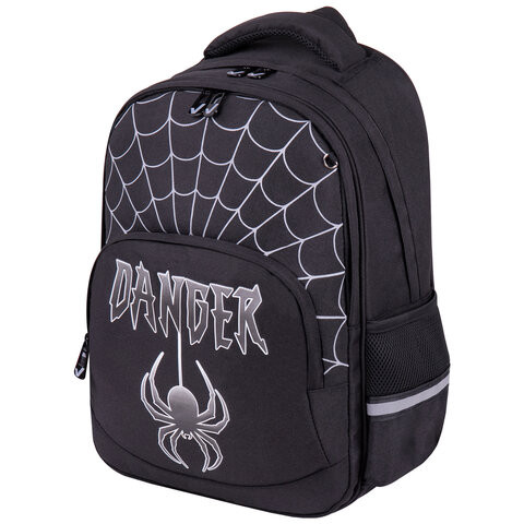 Рюкзак BRAUBERG SOFT, 2 отделения, "Dangerous spider", СВЕТЯЩИЙСЯ, 40х31х15 см, 270612 по низкой цене оптом 