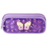Пенал-косметичка ЮНЛАНДИЯ, 2 отделения, полиэстер, "Butterfly", фиолетовый, 21х6х9 см, 270256 по низкой цене оптом 