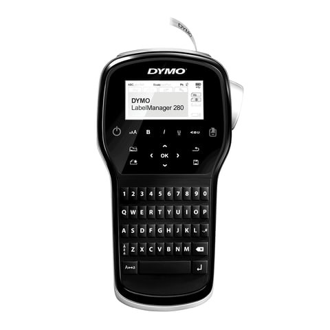 Принтер этикеток DYMO Label Manager 280, ленточный, картридж D1, ширина ленты 6-12 мм, S0968920 по низкой цене оптом Краснодар, Москва, Уфа, Казань, Барнаул, Владивосток, Хабаровск, Сахалин, Красноярск, Екатеренбург, 