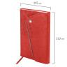 Ежедневник датированный 2026 А5 145х213мм BRAUBERG Jacket под кожу, клапан, держатель, красный, 117401 по низкой цене оптом 