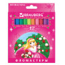 Фломастеры BRAUBERG "Rose Angel", 12 цветов, вентилируемый колпачок, картонная упаковка, увеличенный срок службы, 150556 по низкой цене оптом 