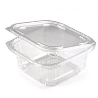 Одноразовый контейнер квадратный 500мл С КРЫШКОЙ ЮП-РКСП КОМПЛЕКТ 400шт прозрач. ПЭТ,, ЮУПМ6132