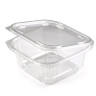 Одноразовый контейнер квадратный 500мл С КРЫШКОЙ ЮП-РКСП КОМПЛЕКТ 400шт прозрач. ПЭТ,, ЮУПМ6132 по низкой цене оптом 