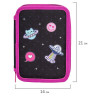Пенал BRAUBERG, 3 отделения, полиэстер, 21х14 см, Space sweets, 272332 по низкой цене оптом 