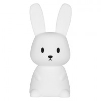 Ночник силиконовый LED "Ушастый Заяц" 94x92x202мм, белый свет/RGB, таймер, USB, аккумулятор 1200 мАч, DASWERK, 238939