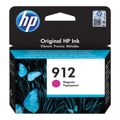 Картридж струйный HP (3YL78AE) для HP OfficeJet Pro 8023, №912 пурпурный, ресурс 315 страниц, оригинальный по низкой цене оптом 