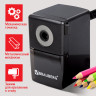 Точилка механическая BRAUBERG "BLACK JACK", крепление к столу, металлический механизм, цвет чёрный, 222516 по низкой цене оптом Краснодар, Москва, Уфа, Казань, Барнаул, Владивосток, Хабаровск, Сахалин, Красноярск, Екатеренбург, 