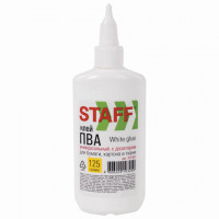 Клей ПВА с дозатором, 125 г, STAFF "Basic", 227387