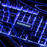 Клавиатура проводная SONNEN KB-7010, USB, 104 клавиши, LED-подсветка, черная, 512653 по низкой цене оптом 