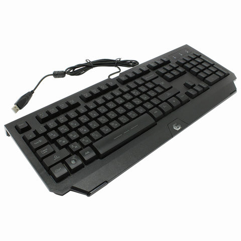 Клавиатура проводная игровая GEMBIRD KB-G300L, USB, 104 клавиши, с подсветкой, черная по низкой цене оптом 
