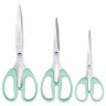 Ножницы BRAUBERG CLASSIC PRO 3шт. (155, 185, 210 мм), мятные ручки, ВЫГОДНАЯ УПАКОВКА, 272979 по низкой цене оптом 