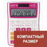 Калькулятор настольный STAFF STF-6212, КОМПАКТНЫЙ (148х105 мм), 12 разрядов, двойное питание, МАЛИНОВЫЙ, блистер, 250291 по низкой цене оптом 