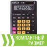 Калькулятор настольный STAFF PLUS STF-222-08-BKRG, КОМПАКТНЫЙ (138x103 мм), 8 разрядов, двойное питание, ЧЕРНО-ОРАНЖЕВЫЙ, 250469 по низкой цене оптом 